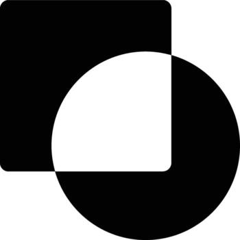 Exclude, Overlapping, Compound Glyph Solid Icon vector