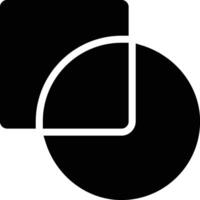 Divide, Split, Intersect Glyph Solid Icon vector