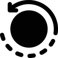 Rotation, Rotate, Turning Glyph Solid Icon vector