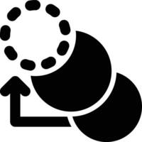 Send Backward, Move, Backward Glyph Solid Icon vector