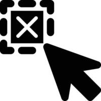 Deselect, Remove, Delete Glyph Solid Icon vector