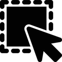 Select Area, Area Selection, Selection Glyph Solid Icon vector