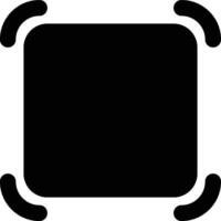 Rounded Corner, Rounded, Square Glyph Solid Icon vector