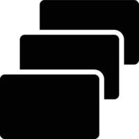 Rectangles, Shapes, Layer Glyph Solid Icon vector