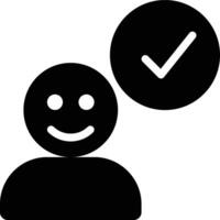 User Friendly, User Satisfaction, User Experience Glyph Solid Icon vector