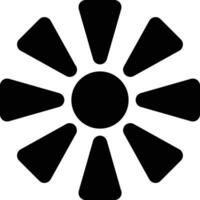 Radial, Rotation, Rotary Glyph Solid Icon vector