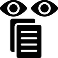 Visual Information, Reading, Visual Communication Glyph Solid Icon vector