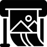 Digital Printing, Printer, Printing Machine Glyph Solid Icon vector