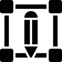 Typographic Design, Typing, Writing Glyph Solid Icon vector