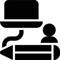 Graphic Designer, Graphic Editor, Content Creator Glyph Solid Icon vector