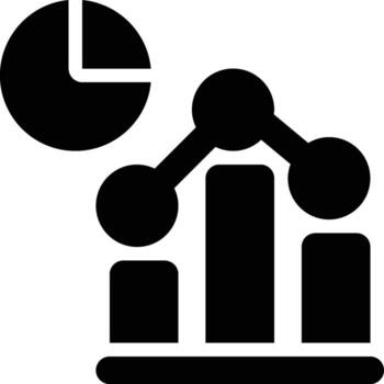Graphs, Graphic, Data Visualization Glyph Solid Icon vector