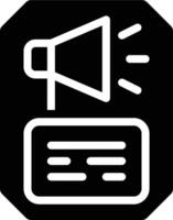 Poster, Announcement, Advertisement Glyph Solid Icon vector