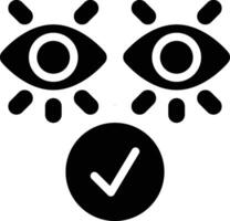 Visibility, Visible, Visual Glyph Solid Icon vector