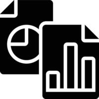 Data Visualization, Data Report, Data Analysis Glyph Solid Icon vector