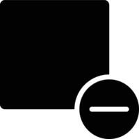 Remove, Delete, Subtract Glyph Solid Icon vector