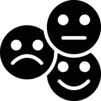 Emoticon, Expression, Mood Glyph Solid Icon vector