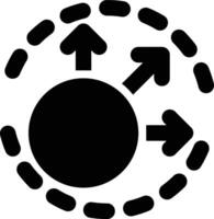 Expand, Extend, Resize Glyph Solid Icon vector