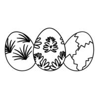 Decorative easter eggs with unique patterns floral and abstract designs vector