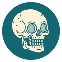 A skull with a big eye is shown in a circle video