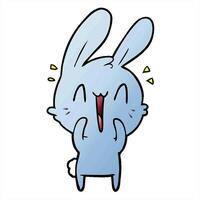 A cartoon rabbit with its mouth open and eyes wide video