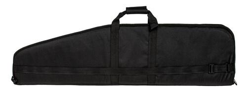 A durable black tactical case with versatile pockets and sturdy handles, ideal for safeguarding firearms, featuring a reliable zip closure and customizable straps. photo
