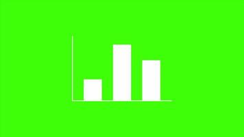 graph bar animation on greenscreen is suitable for financial reports, animated business presentation charts, data analysis elements, and business growth. video