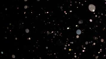 Dust Particles For Overlay On Black Background video