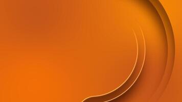 Looping orange circle animated abstract geometric monochrome background with empty place for logo or product promotion video
