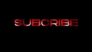 Subcribe 3d Animation Text. Suitable For and Screen video