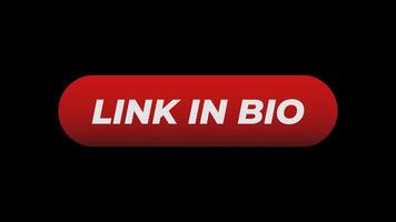 Animation of a Red Link in Bio Button Being Pressed video
