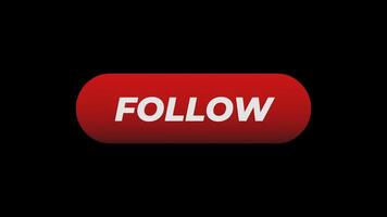 Animation of a Red Follow Button Being Pressed video