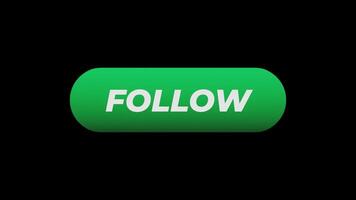 Animation of a Green Follow Button Being Pressed video