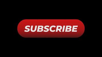 Animation of a Red Subscribe Button Being Pressed video
