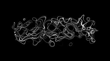Abstract White Lines Pulsing with Rhythm on Dark Background video