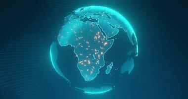 Abstract Futuristic Data Streams AI and Machine Learning in a Worldwide Network video