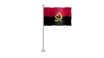 Angola Flag Waving with Transparent Background video