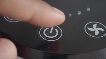Appliance control panel with timer and power options displayed video