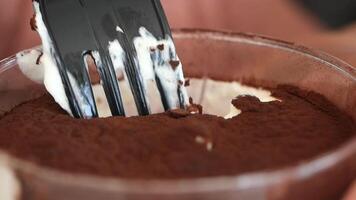Enjoying a delicious dessert at a local cafe in the afternoon video
