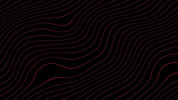 Abstract Motion Background with Red Wavy Lines on Black video