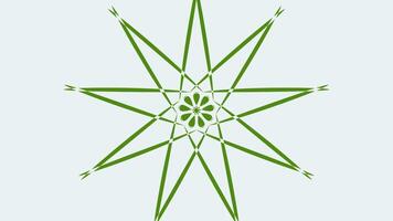 snowflake on white abstract background with ornament video