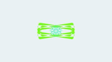 The snowflake on white abstract background with ornament video