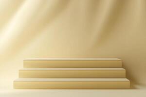 Elegant Simplicity Beige Podium Featuring Horizontal Steps photo