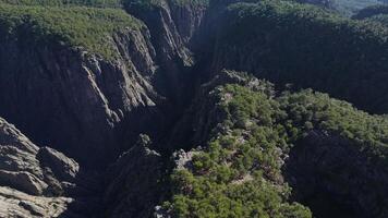 Deep Turkish canyon with dramatic cliffs and green vegetation video