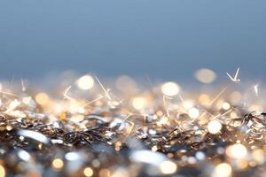 A close up of sparkles on a table photo