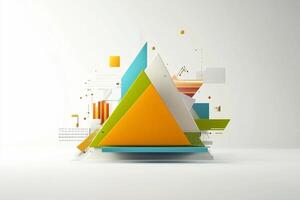 Abstract geometric design with triangles and lines photo
