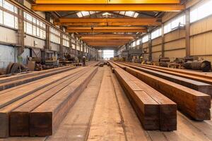 A factory with lots of wood photo