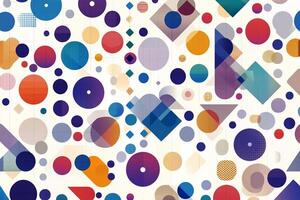 A colorful abstract pattern with circles and dots photo