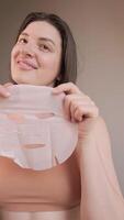 Cooling sheet mask is the perfect way to hydrate the skin and give it freshness and energy. video
