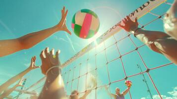 The Volleyball Block Action photo