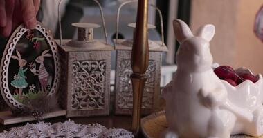 Explore how to create a beautiful Easter display using cozy Easter decorations that enhance your home decor. Follow along for tips on arranging festive items for a welcoming atmosphere. video